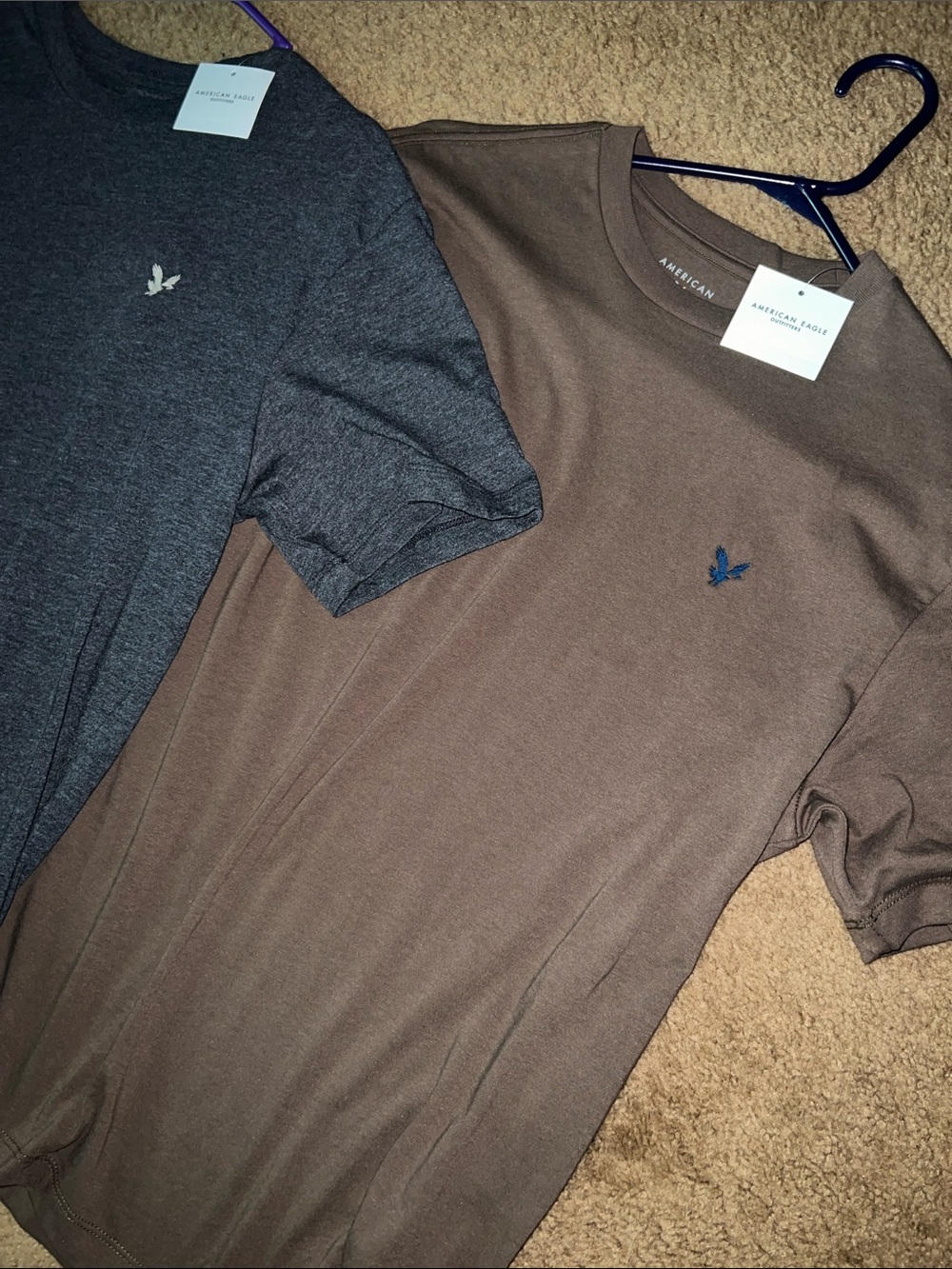 American Eagle Outfitters Short Sleeve Crew T-Shirts - Gray & Brown - Picture 3 of 6
